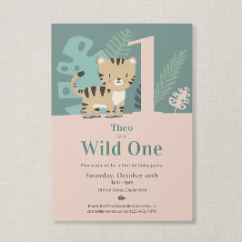 Wild One Soft Safari Tiger Dschungel Erster Geburt Einladung