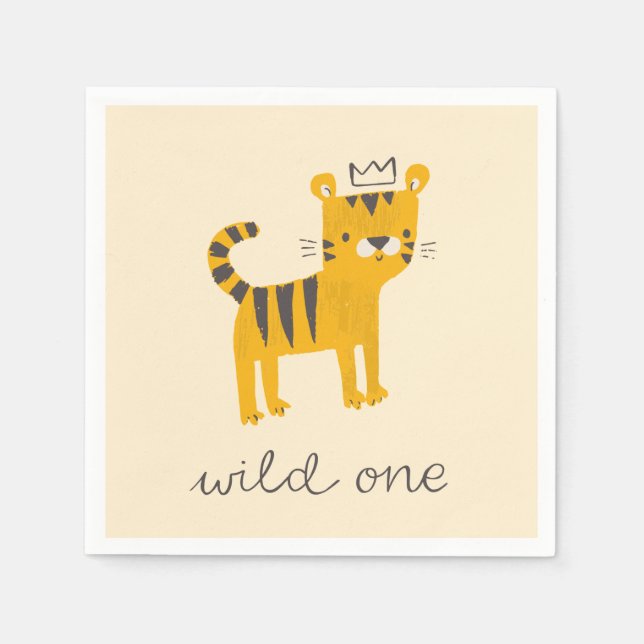 Wild One Tiger Cat Serviette (Vorderseite)
