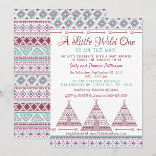 "Wild One" Tribal Baby Dusche Einladung