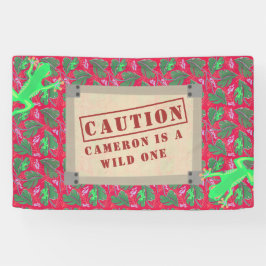 Wild One Tropical Rainforest Geburtstag Custom Banner
