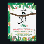 Wild One Tuxedo Kitty Kids 1st Birthday Einladung<br><div class="desc">Suchen Sie ein passendes Thema für die erste Geburtstagsfeier Ihres Babys? Das Thema Wild One ist vielleicht die beste Wahl! MEOWESE’s Wild One Invitation zeigt ein liebenswertes Kätzchen, das versucht, einen Baumzweig zu erklimmen. Sieht es aus wie ein kleines Monster, das die Welt um sie herum im Geiste des Abenteuers...</div>