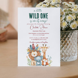 Wild One und Safari Baby Dusche Einladung