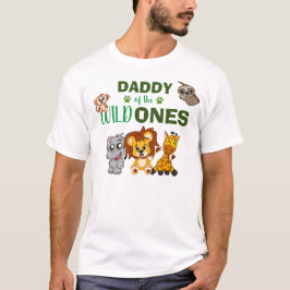 Wild One Vater Jungle Safari Zoo Tier Twins Daddy T-Shirt