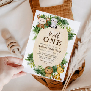 WILD ONE   Walddschungel - Geburtstag Einladung