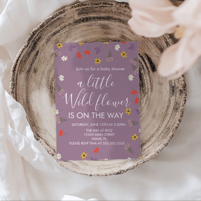  Wild One Wild Flowers Floral Baby Shower Einladung (Von Creator hochgeladen)