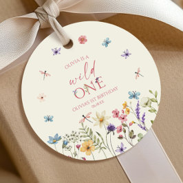 Wild One Wildflower Wild Flower 1st Birthday Party Geschenkanhänger