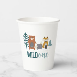 Wild One Woodland Animal zum ersten Geburtstag Pappbecher
