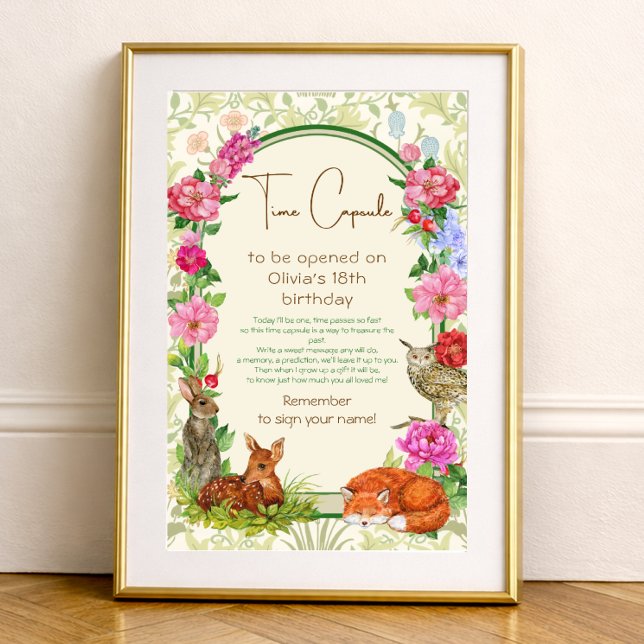 Wild One Woodland Time Capsule Floral Poster (Von Creator hochgeladen)