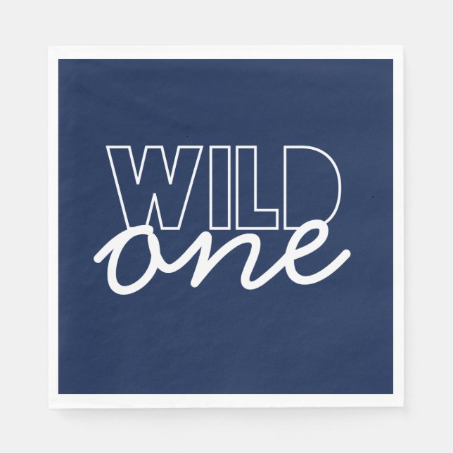 Wild One zum ersten Geburtstag Napkins Serviette (Vorderseite)