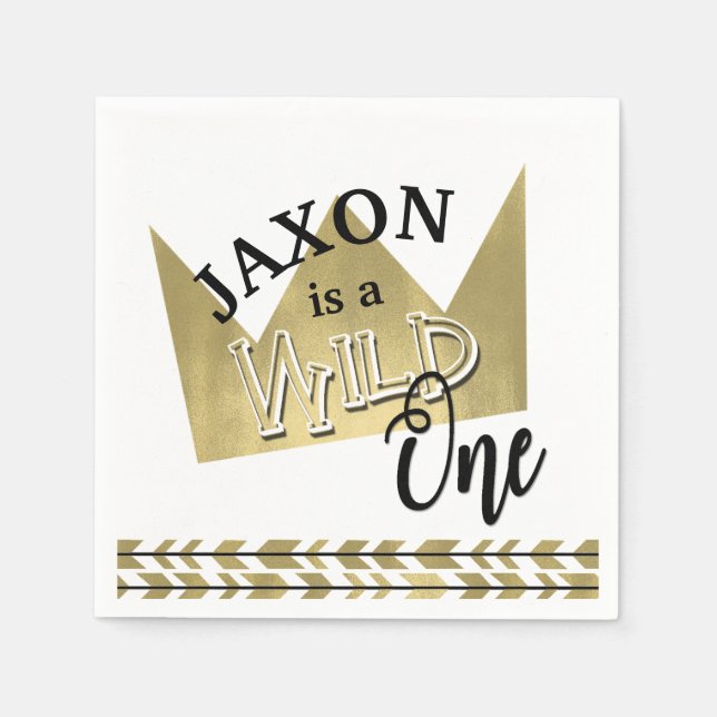 Wild One zum ersten Geburtstag Napkins Serviette (Vorderseite)