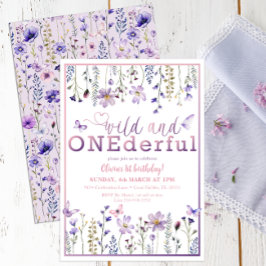 Wild ONEderful Floral 1. Geburtstag Einladung