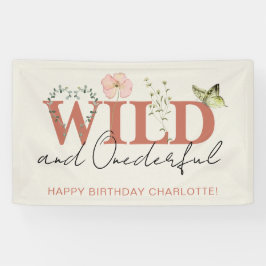 Wild & Onederful Terracotta Girl 1. Geburtstag Banner