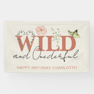 Wild & Onederful Terracotta Girl 1. Geburtstag Banner