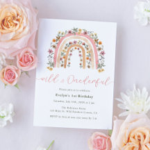 Wild & Onederful Wildblume Rainbow 1. Geburtstag