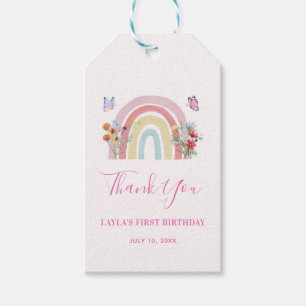 Wild & Onederful Wildblume Rainbow 1. Geburtstag Geschenkanhänger