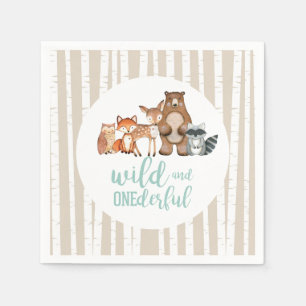 Wild Onederful Woodland Animal zum ersten Geburtst Serviette
