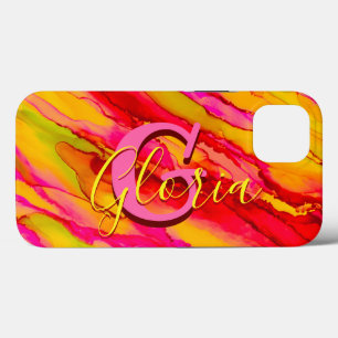 Wild Orange und Fuscia Alkohol Tinte Case-Mate iPhone Hülle