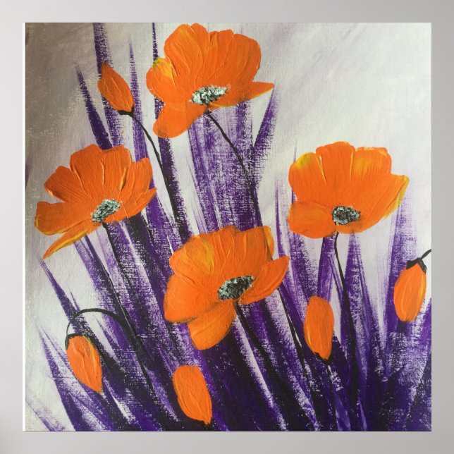Wild-Orangenmohn Poster (Vorne)