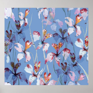 Wild Orchid Elegante: Watercolor Luxus Poster