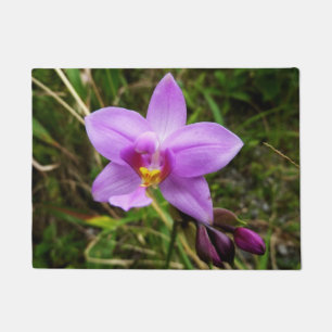 Wild Orchid Lila tropische Blume Fußmatte