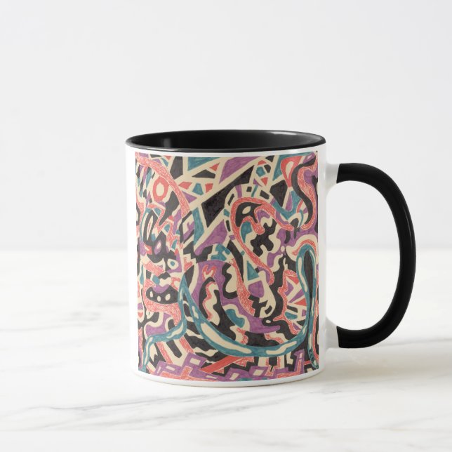 "Wild"-Original abstrakt Tasse (Rechts)