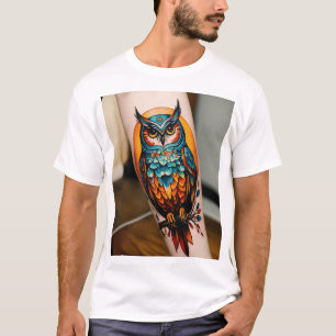 "Wild OwL Tattoo Beauty" T-Shirt