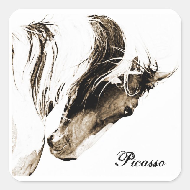 Wild Paint Stallion Picasso Western Horse Stickers (Vorderseite)