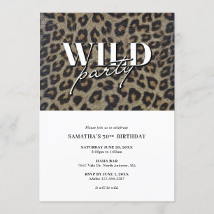 Wild Party Birthday Einladung