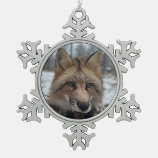 Wild Paws Flash Schneeflocken-Rahmenornament Schneeflocken Zinn-Ornament