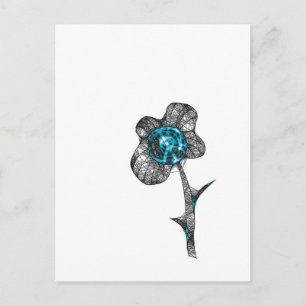 Wild Peace Blume Postkarte