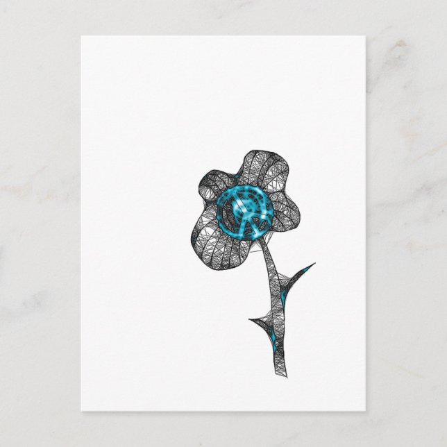 Wild Peace Blume Postkarte (Vorderseite)