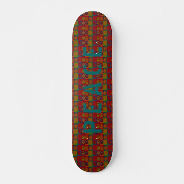 Wild Peace Signs ~ Skateboard Retro (Vorne)