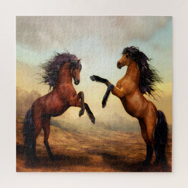 Wild Pferd-Absperrung Puzzle (Vertikal)