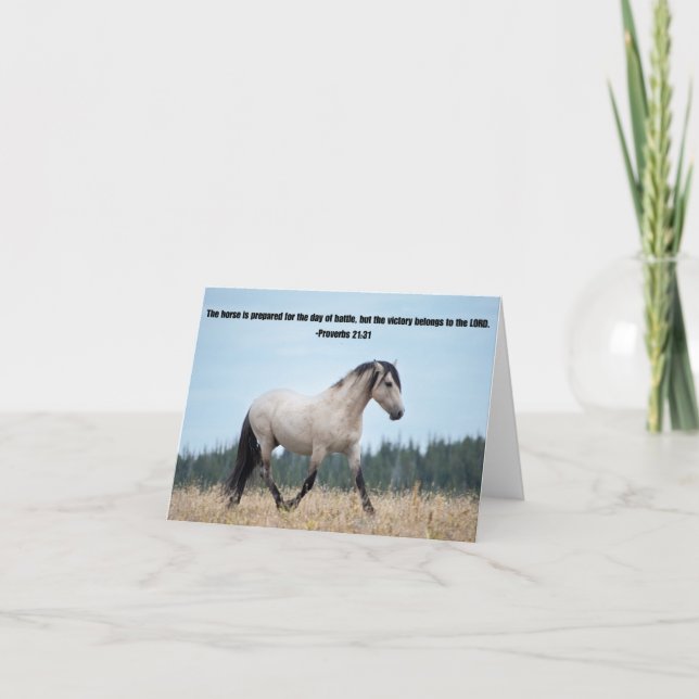 Wild Pferd Christlich Danke Karte (Vorderseite)
