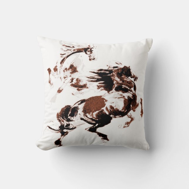 Wild Pferde American MoJo Pillow Kissen (Vorderseite)