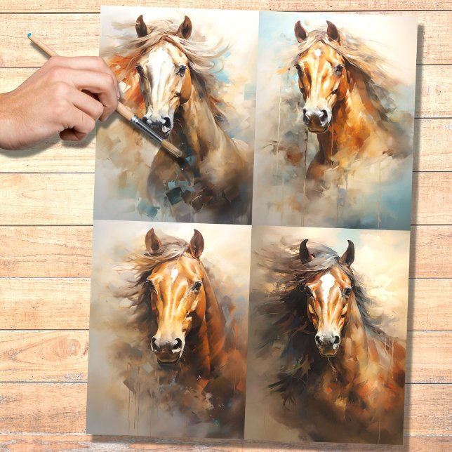 Wild Pferde Collage 1 Dekoupage Paper Seidenpapier (Von Creator hochgeladen)