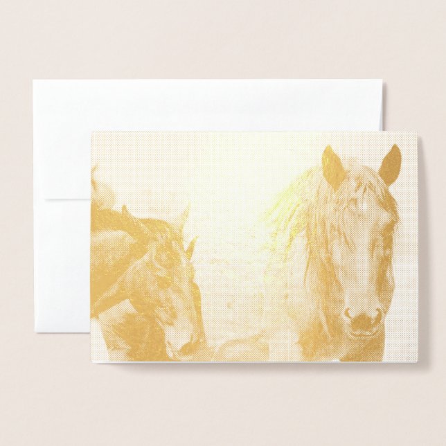 WILD PFERDE VON UTAH MARE UND FOAL Foil Card Folienkarte (Vorderseite mit Umschlag)