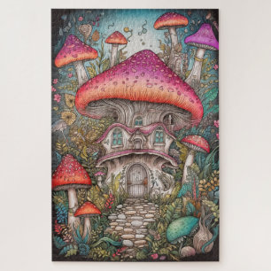 Wild-Pilz-Forest Illustration Art Puzzle