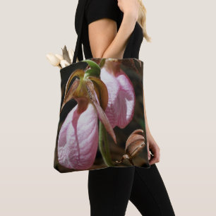 Wild Pink Lady Slipper Orchid Pair