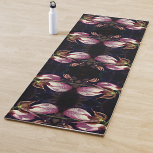 Wild Pink Lady Slipper Orchid Pair Abstrakt Yogamatte