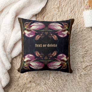 Wild Pink Lady Slipper Orchid Pair Personalisiert Kissen