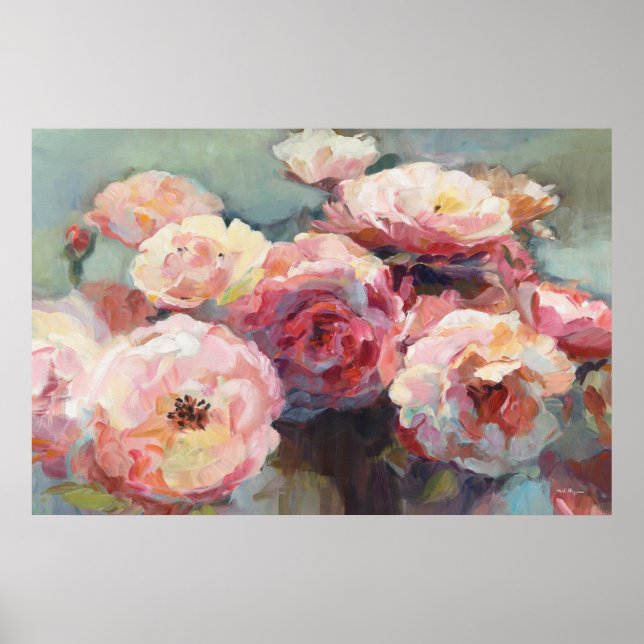Wild Pink Roses Poster (Vorne)