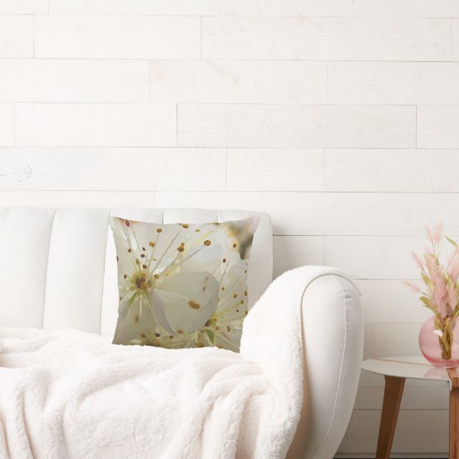 Wild Plum blüht beeindruckende Kunst und Ihren Nam Kissen (Liege)