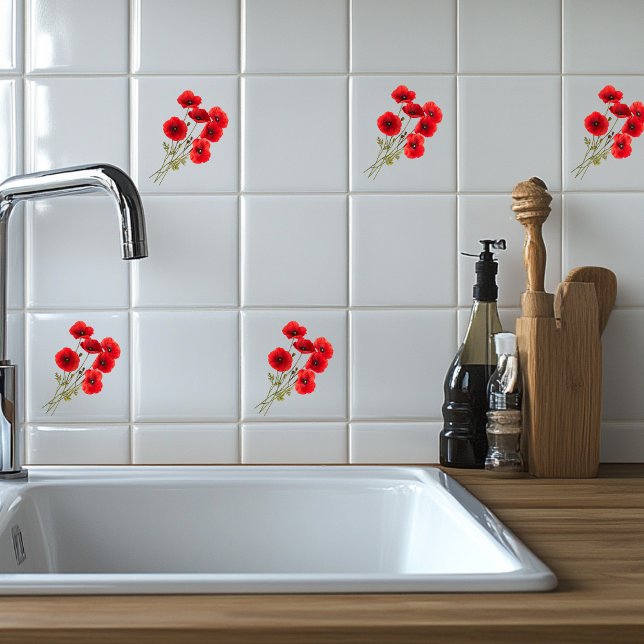 Wild Poppy Fliese (Von Creator hochgeladen)