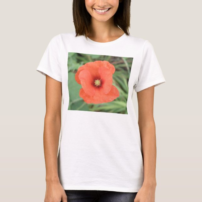Wild Poppy Lady T Shirt (Vorderseite)