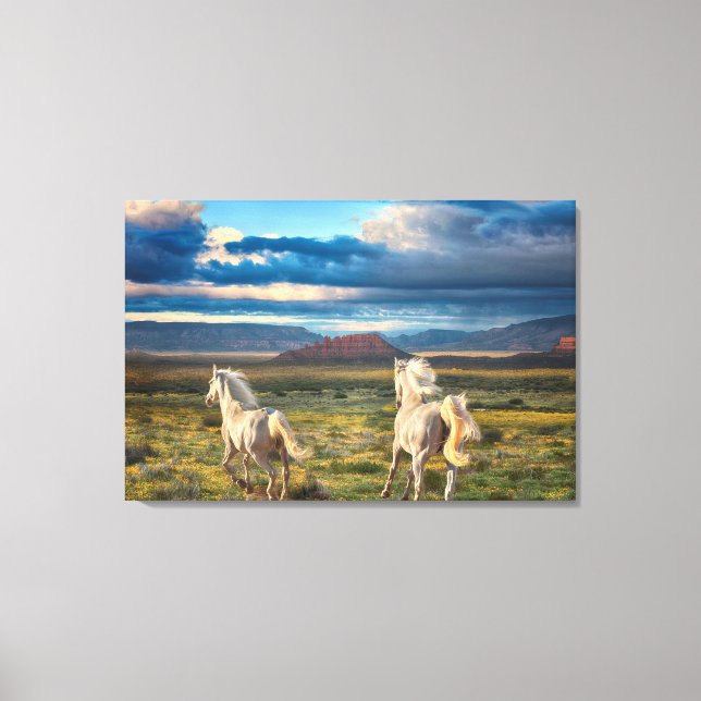 WILD PORSES "Live to Run" Canvas Print Leinwanddruck (Vorderseite)