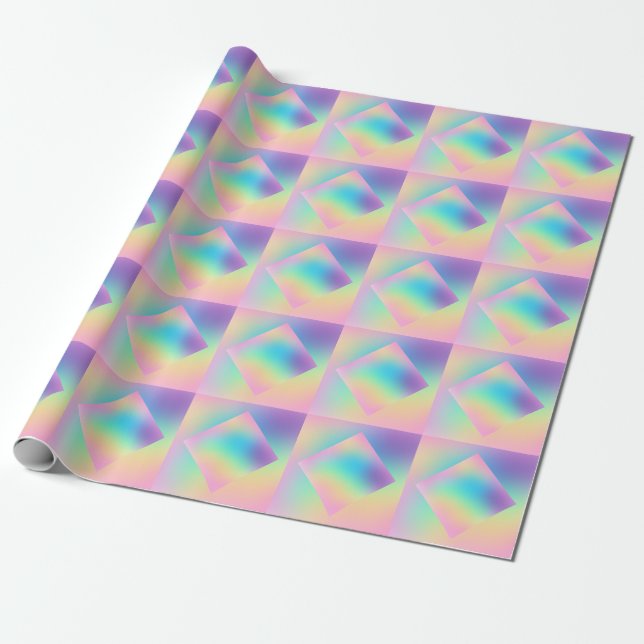 Wild Prismatic Ombre Pastel Rainbow Design Geschenkpapier (Ungerollt)