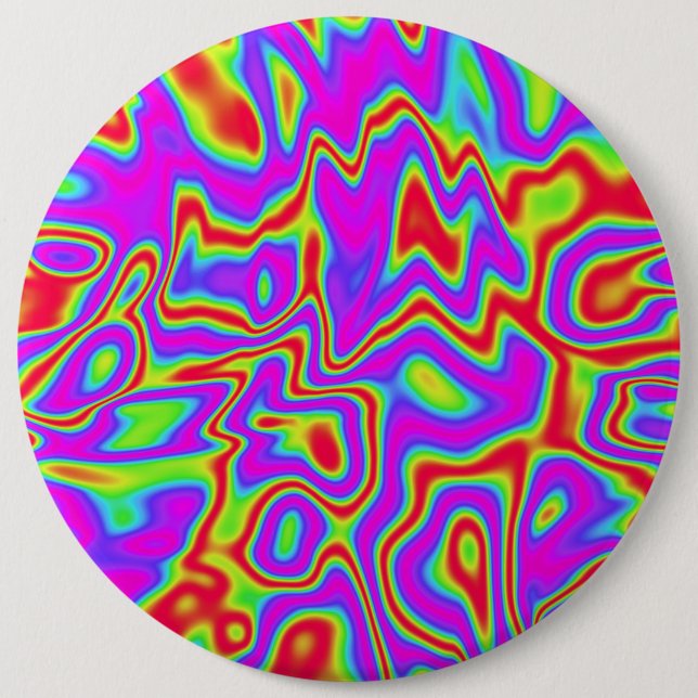 Wild Psychedelic Liquid Colors Button (Vorderseite)