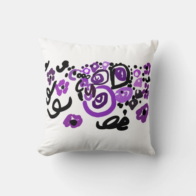 Wild Purple Peacock Kissen (Vorderseite)