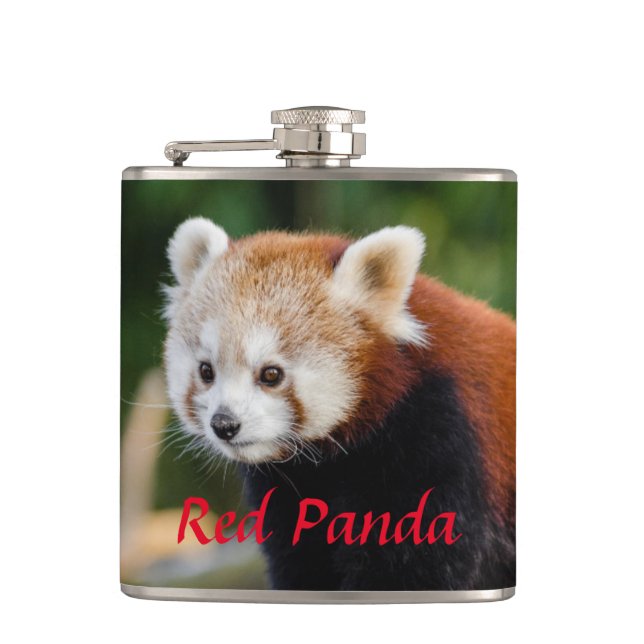 Wild Red Panda Flachmann (Vorderseite)